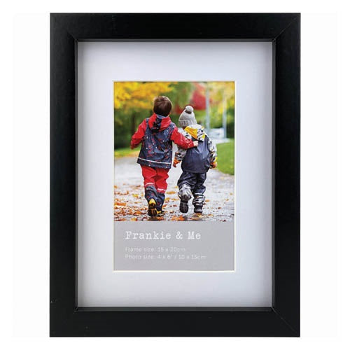 PHOTO FRAME WOOD BORDER BLACK 4X6