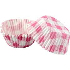CUPCAKE CUPS PINK GINGHAM