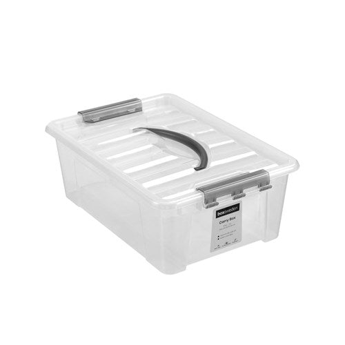 CARRY BOX W/HANDLE 8LT TRANSPARENT