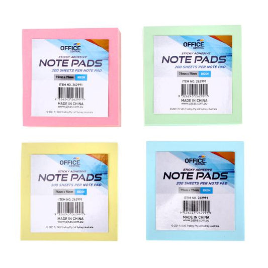 STICKY NOTES PASTEL 200PK