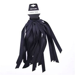 HAIR TIES TASSEL PK2 BLACK
