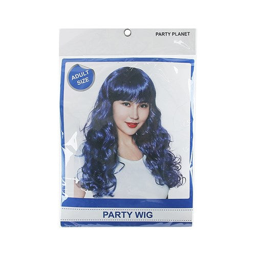 WIG LONG WAVY BLUE