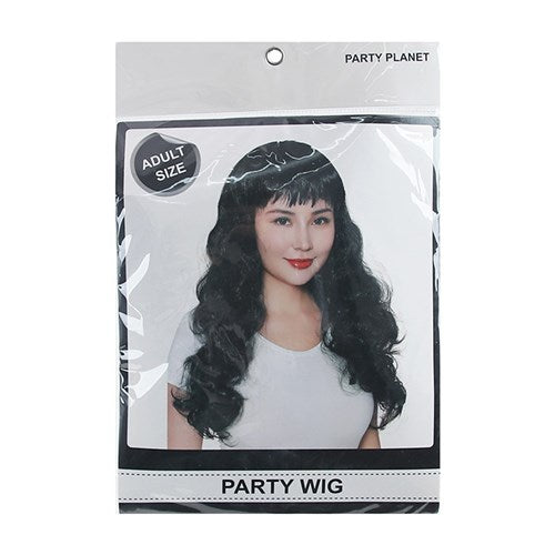 WIG LONG WAVY BLACK