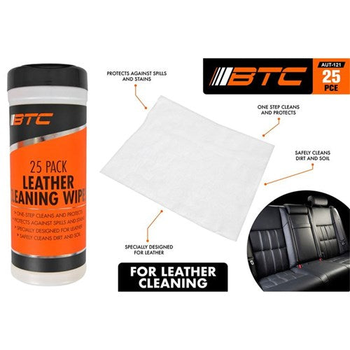 LEATHER CLEANING WIPES 25PC