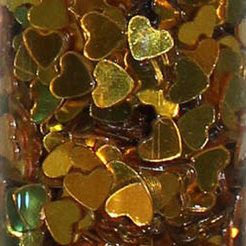 GLITTER TUBE HEARTS GOLD