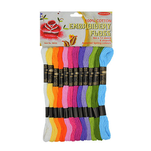 EMBROIDERY FLOSS PK 12PC SPRING