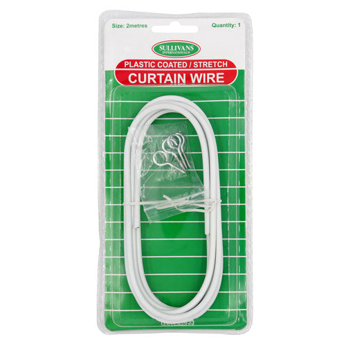 CURTAIN WIRE 2M PVC