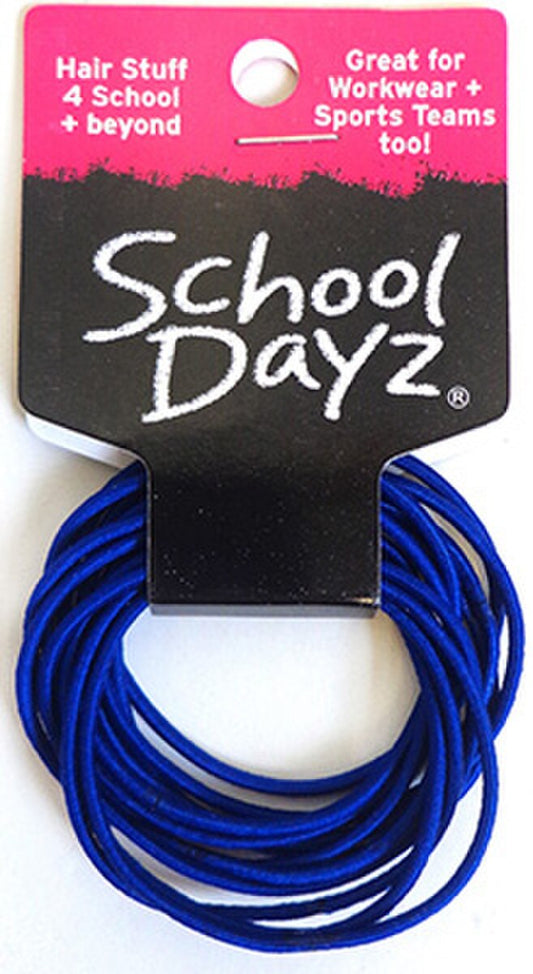 SCHOOL DAYZ HAIR TIES ROYAL BLUE THIN
