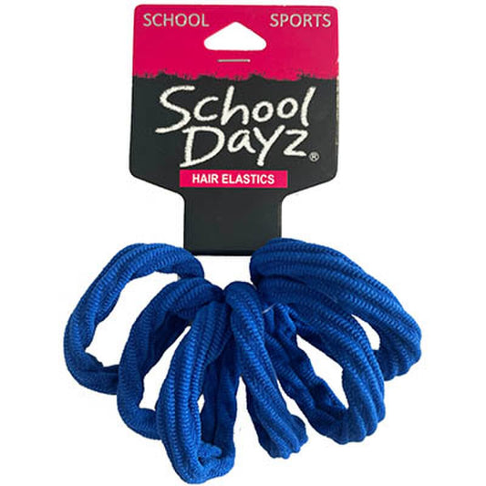 SCHOOL DAYZ HAIR TIES ROYAL BLUE RIBBED