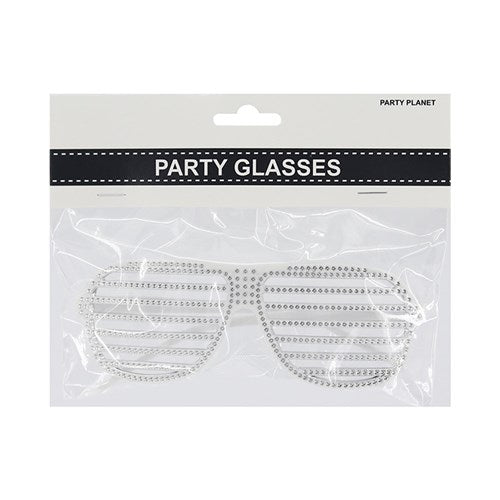 GLASSES BLING WHITE