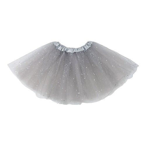 TUTU 3 LAYER SILVER W/SEQUIN GLITTER 30C