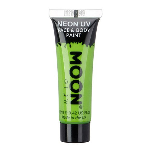 FACE & BODY PAINT NEON 12ML GREEN