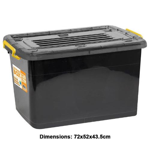 STORAGE TUB 120LT BLACK
