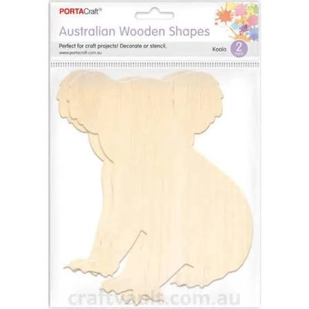 WOODEN SHAPES AUSSIE KOALA 2PK 16X21