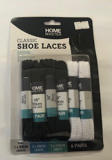SHOE LACES 6 PAIRS