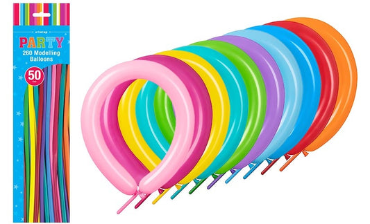 BALLOON MODELLING 50PK BRIGHTS