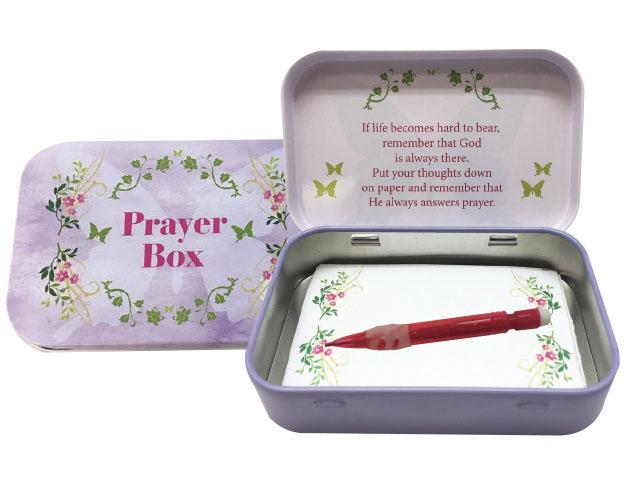PRAYER BOX W/NOTES BUTTERFLY