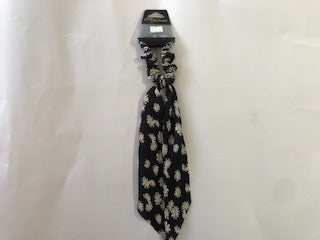 SCRUNCHIE SCARF DAISY PRINT PLEATED