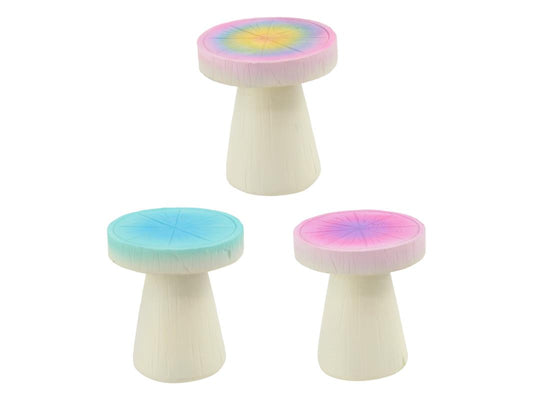 FAIRY GARDEN STOOL 6CM ASST