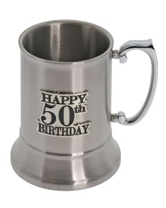 BEER MUG S/S BADGED 50TH