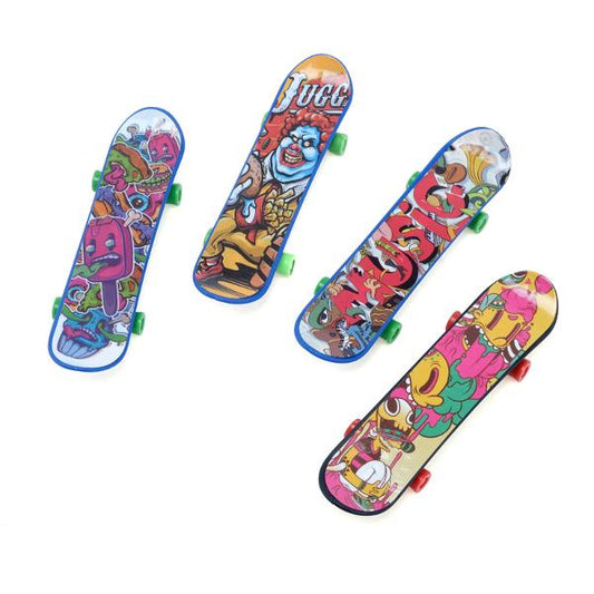 SKATEBOARDS MINI 9.5CM 4PK ASST