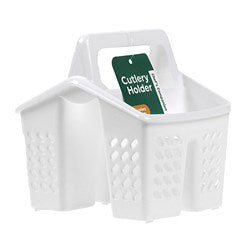 CUTLERY HOLDER PLASTIC WHITE
