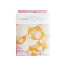 BALLOON CEILING KIT GOLD & SILVER 68PC