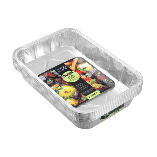 FOIL TRAYS 10PK 31.5X21.5X4.5CM