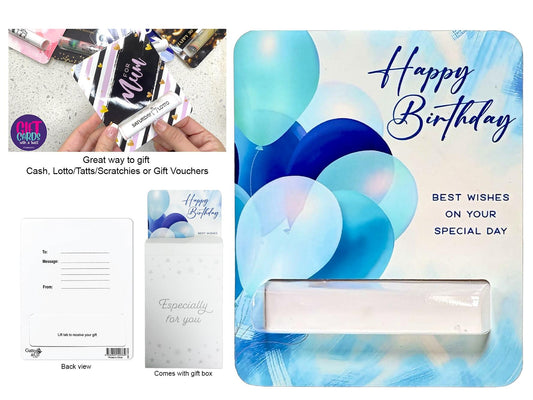 GIFT CARD WITH A TWIST - BIRTHDAY BLUE