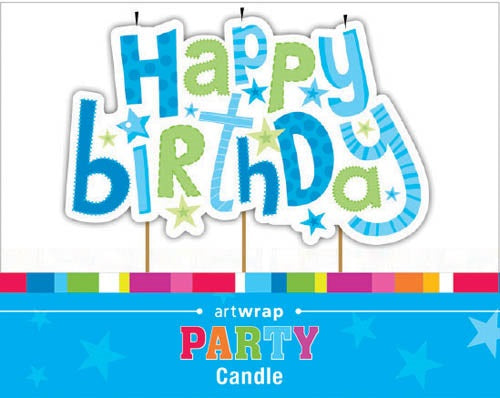 CANDLE LGE HAPPY BIRTHDAY BOY