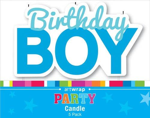 CANDLE LGE BIRTHDAY BOY BLUE