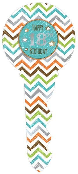 KEEPSAKE KEY 18TH BIRTHDAY BOY