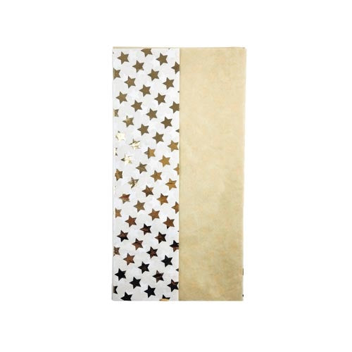 TISSUE PAPER 2 SHEETS FOIL STAR GOLD