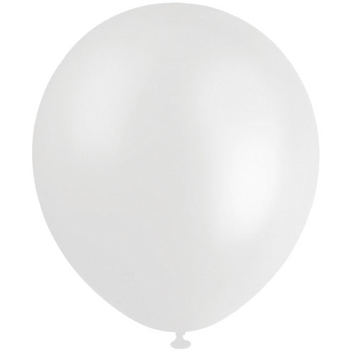 BALLOONS 25CM 20PK WHITE