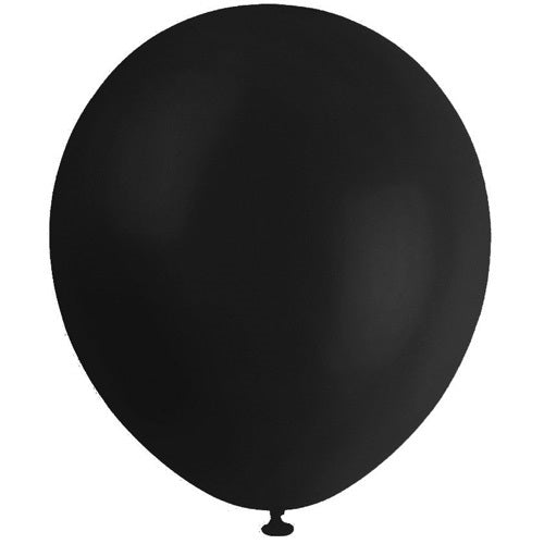 BALLOONS 20PK 25CM BLACK