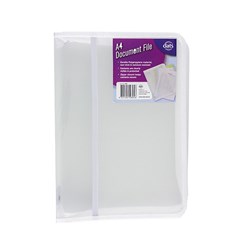 DOCUMENT FILE A4 W/ZIPPER CLEAR