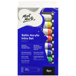 ACRYLIC PAINT SATIN INTRO SET 8PC X 18ML
