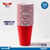 CUPS RED PK20 265ML