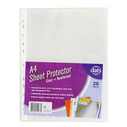 A4 SHEET PROTECTORS 20PK
