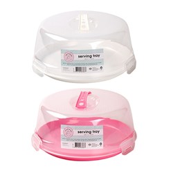 CAKE SERVING TRAY W/LID 28.5X12CM