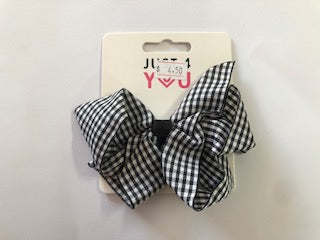 CLIP BOW GINGHAM 120MM