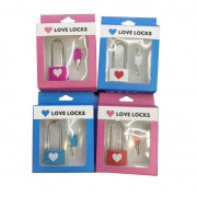 LOVE LOCKS 7.4CM ASST CLRS