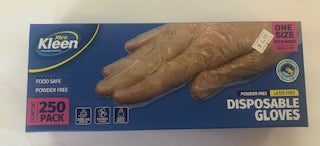 GLOVES DISPOSABLE 250PC
