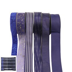 RIBBON NAVY 5M ASST