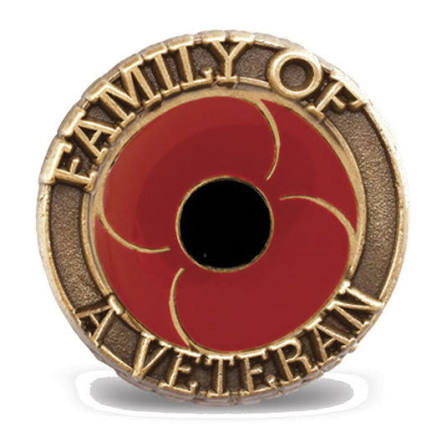 FAMILY OF A VETERAN POPPY BADGE
