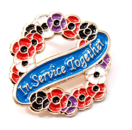 SERVING TOGETHER LAPEL PIN