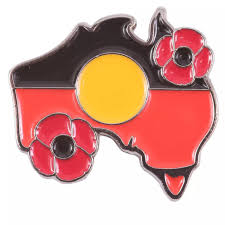 INDIGENOUS AUST MAP MAGNET BADGE