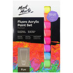 ACRYLIC PAINT SET FLURO 8PC X 36ML MM