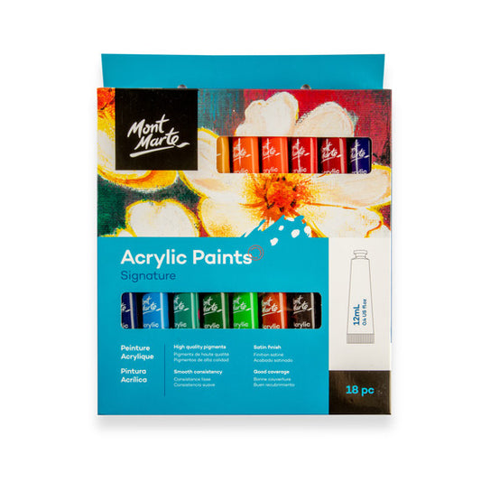 ACRYLIC PAINT SET 18PC X 12ML MM
