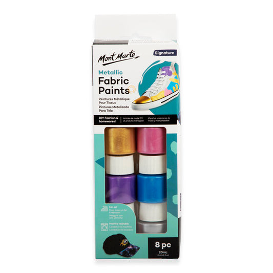 FABRIC PAINT SET METALLIC 8PC X 20ML MM